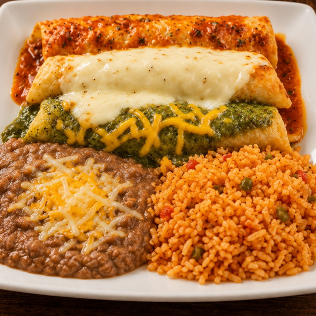 Indian Flag Enchiladas.